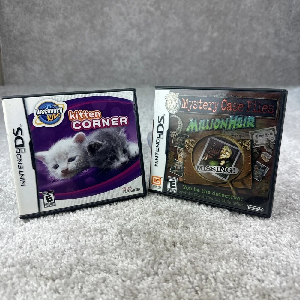 Nintendo DS Kitten Corner & Mystery Case Files MillionHeir Games